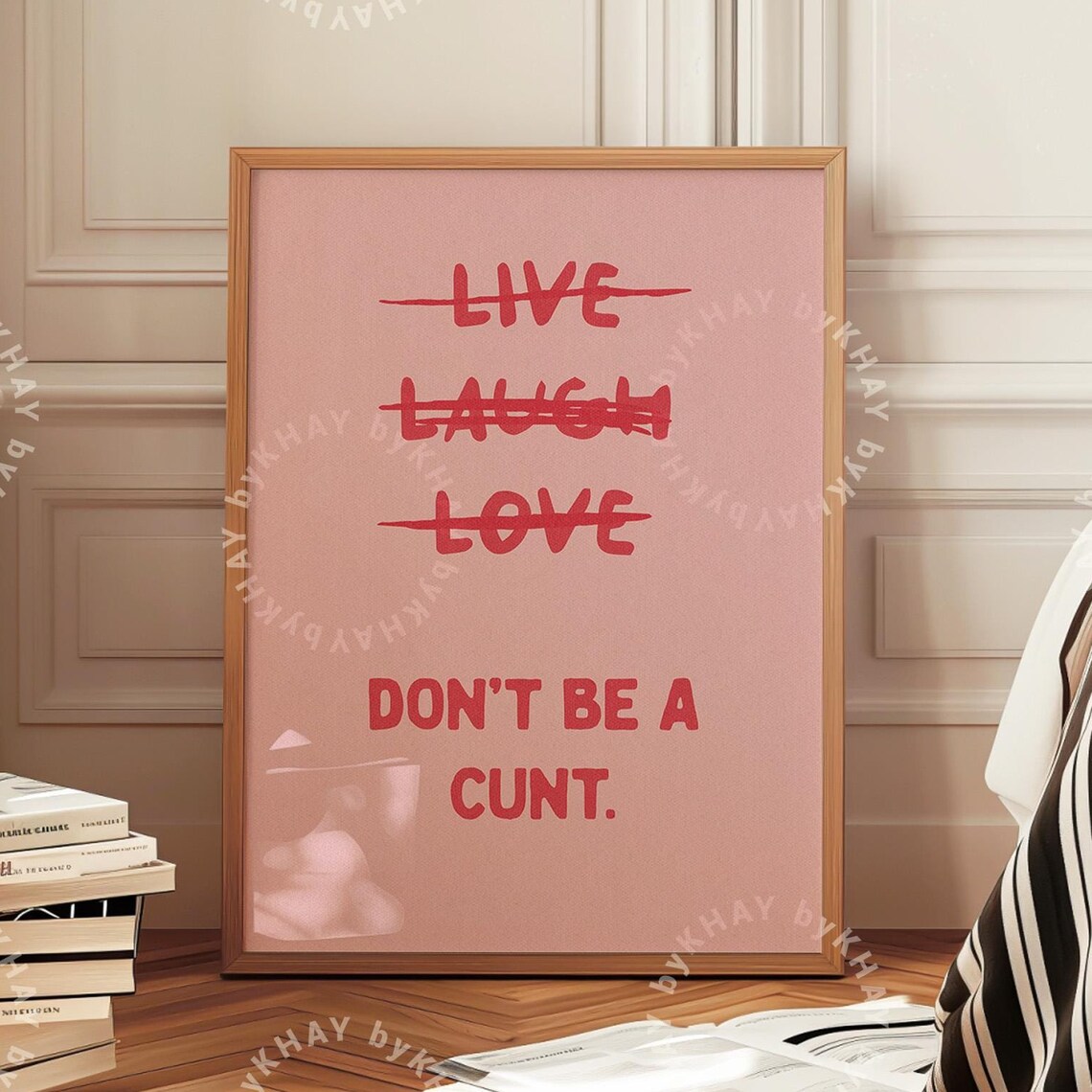 Live Laugh Love Sweary Bathroom Art Print