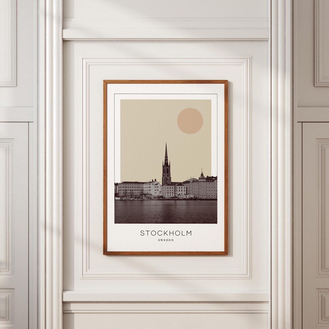 Stockholm Sweden Gamla Stan Waterfront Old Town Skyline Poster - Image 2