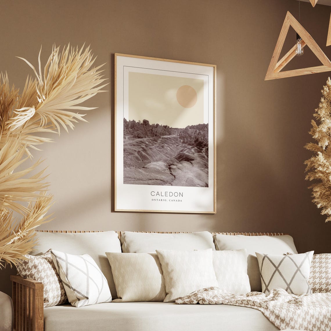 Caledon Ontario Canada Badlands Hills Minimalist Travel Poster - Image 3