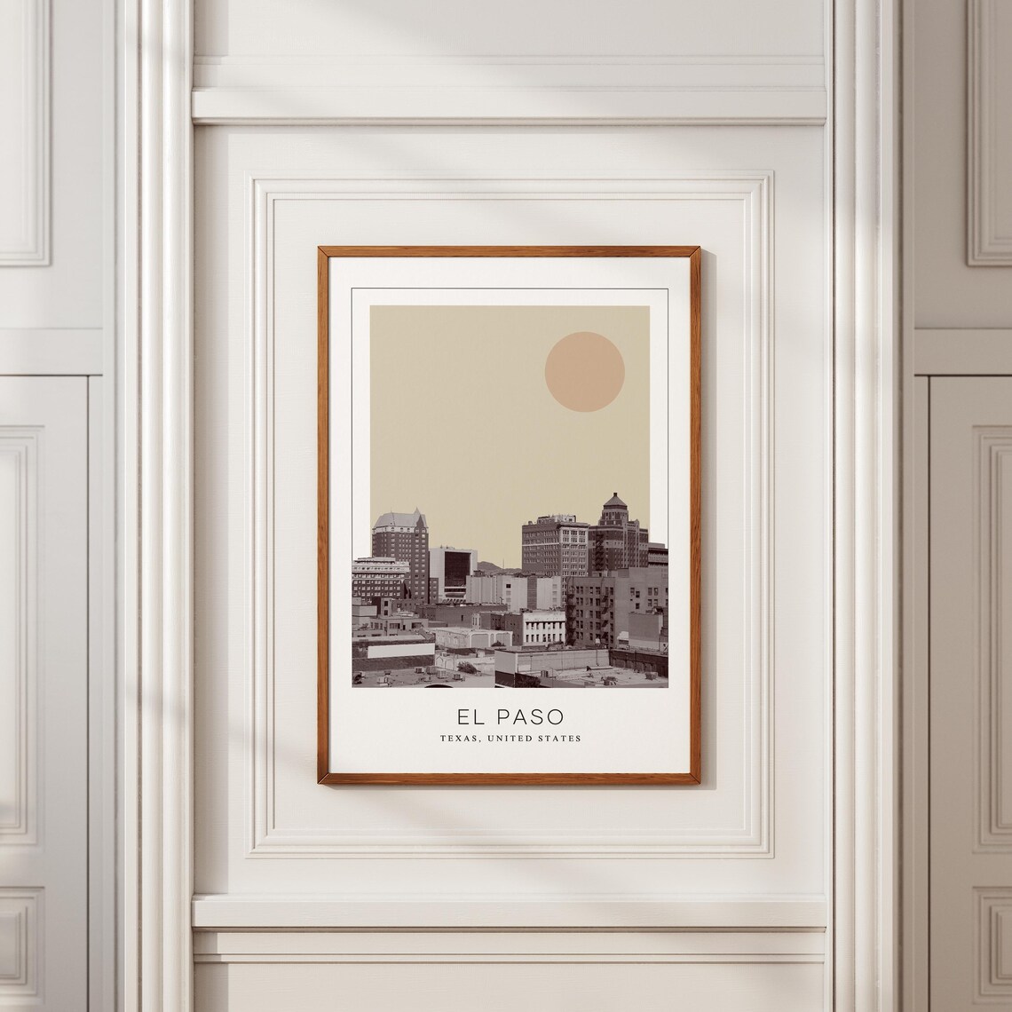 El Paso Downtown Skyline Minimalist Texas Travel Photo Poster - Image 2