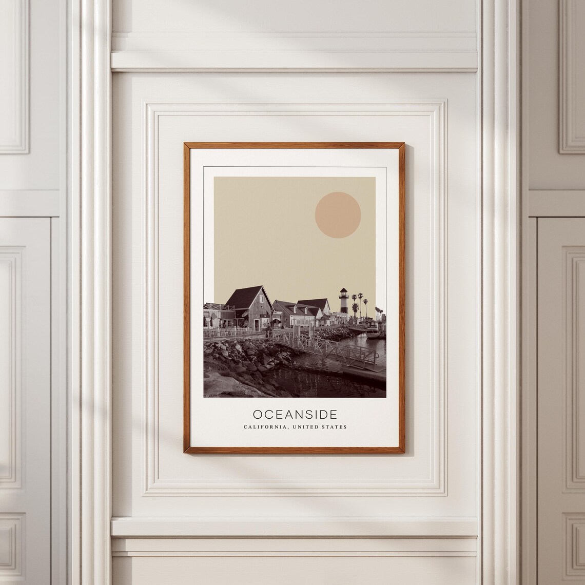 Oceanside Minimalist Travel Poster, California - Image 2