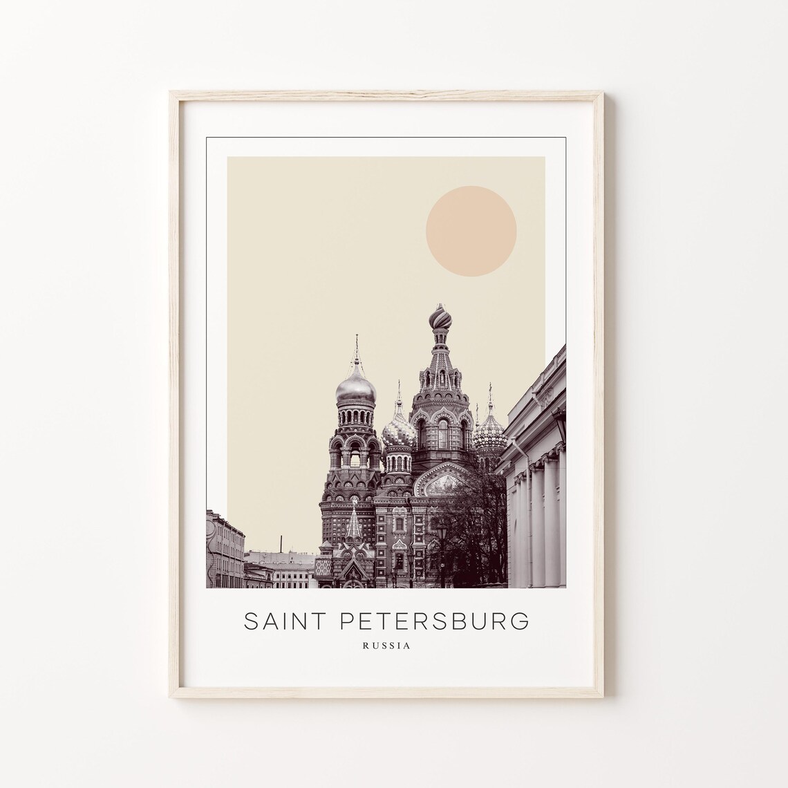 Saint Petersburg Minimalist Travel Poster, Russia