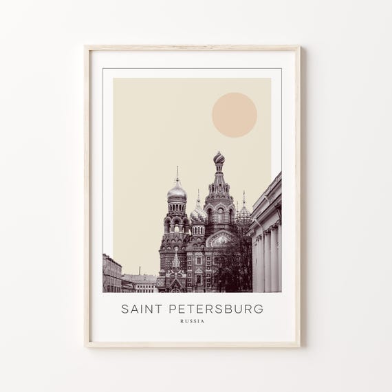 Saint Petersburg Minimalist Travel Poster, Russia