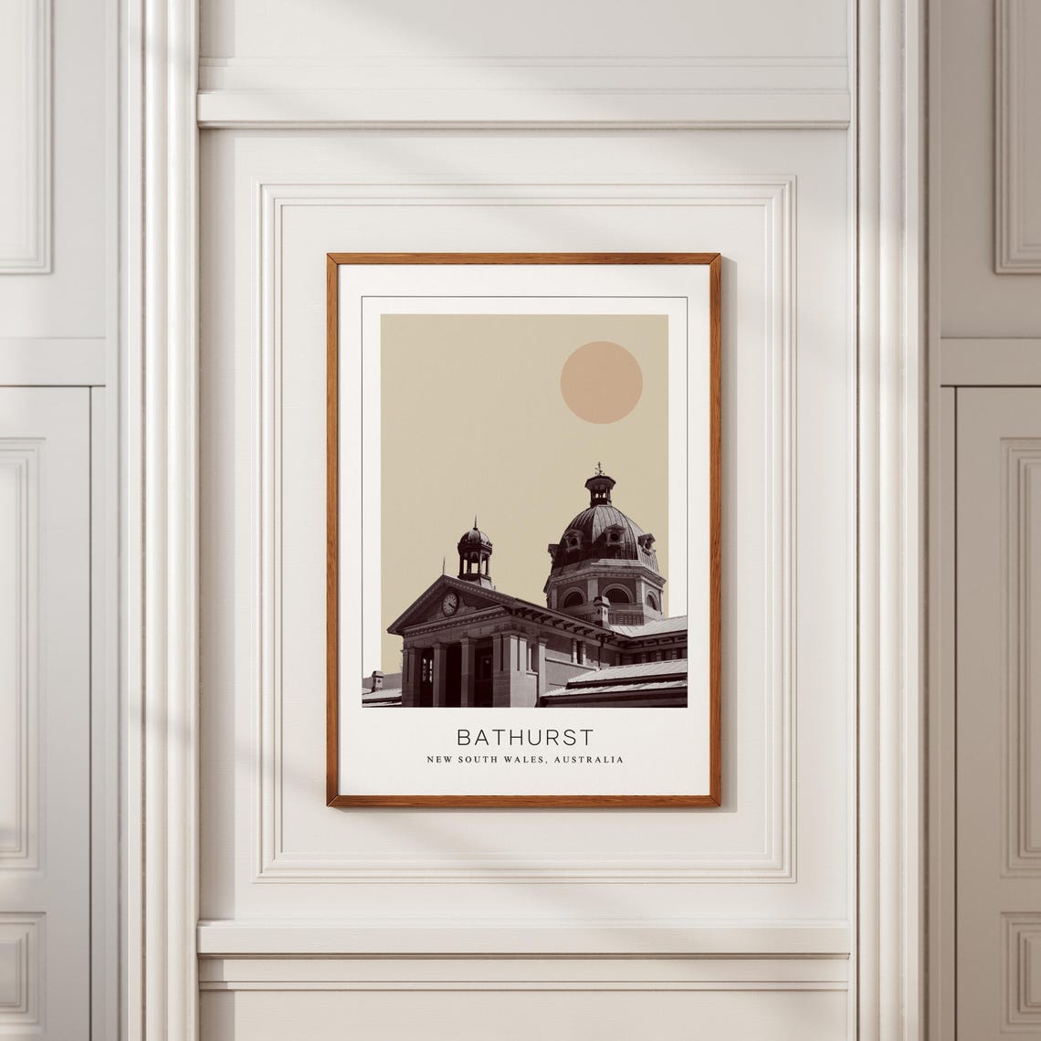 Bathurst Historic Domed Building Minimalist Australia Travel Poster - Image 2