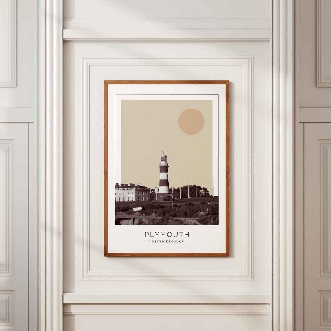 Plymouth England Smeaton's Tower Lighthouse on the Hoe Poster - Image 2