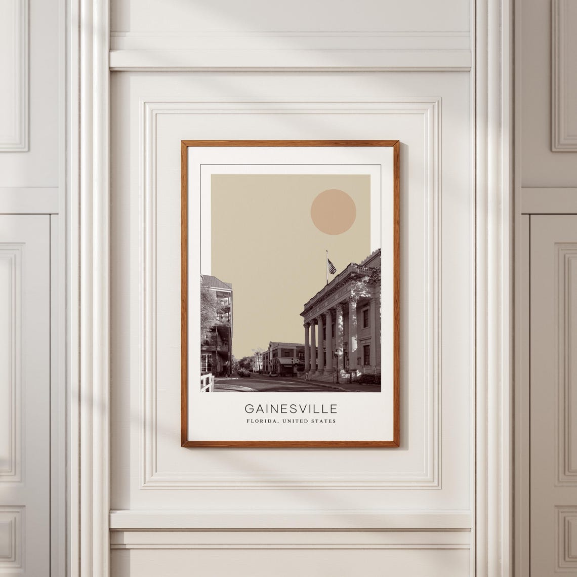 Gainesville Florida Historic Courthouse Minimalist Travel Poster - Image 2