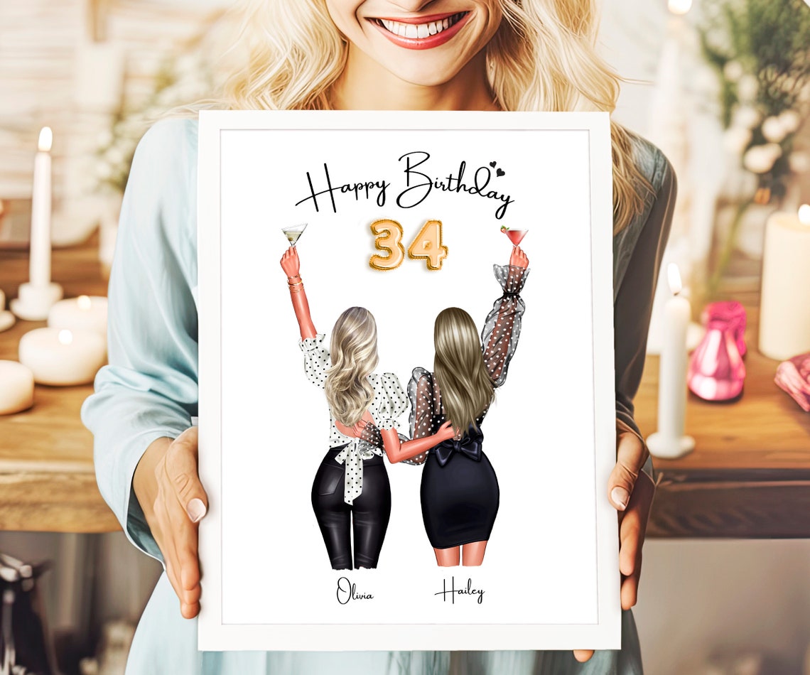 Personalized Gift Personalized Birthday Gift 34th Gift For Her Birthday Gift For Her Best Friend Gift For Birthday Sister Gift 34th Birthday