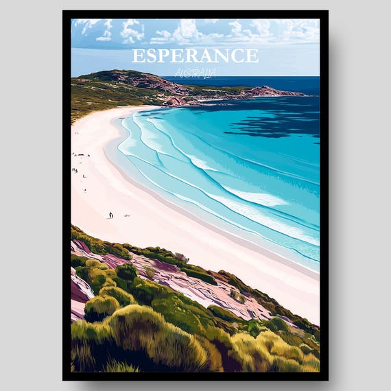 Esperance Poster Australia Western Wall Art Surf Print Perth
