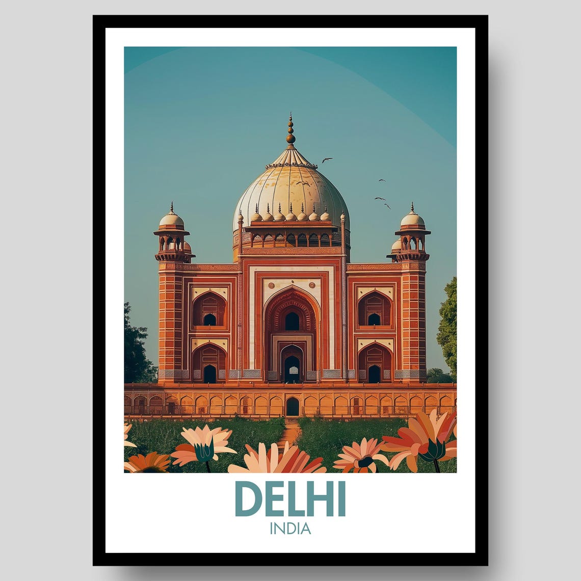 Delhi Poster, India Travel Poster