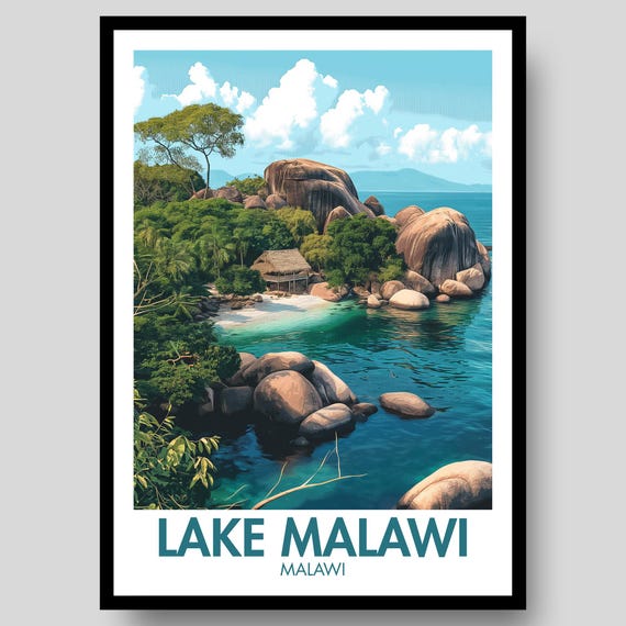 Lake Malawi Poster Print, Nature Landscape
