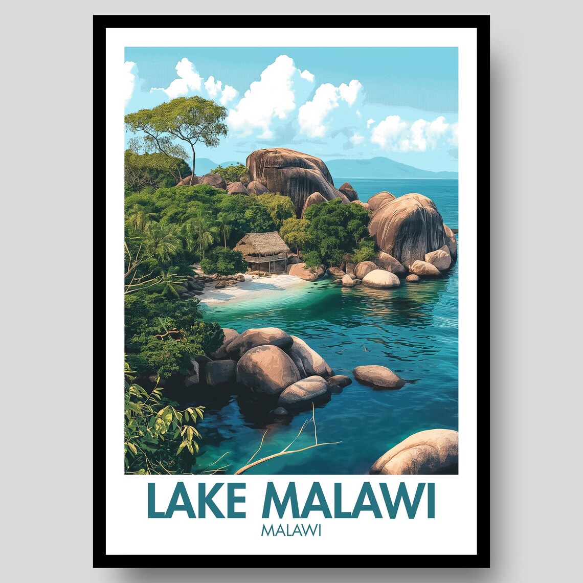 Lake Malawi Poster Print, Nature Landscape