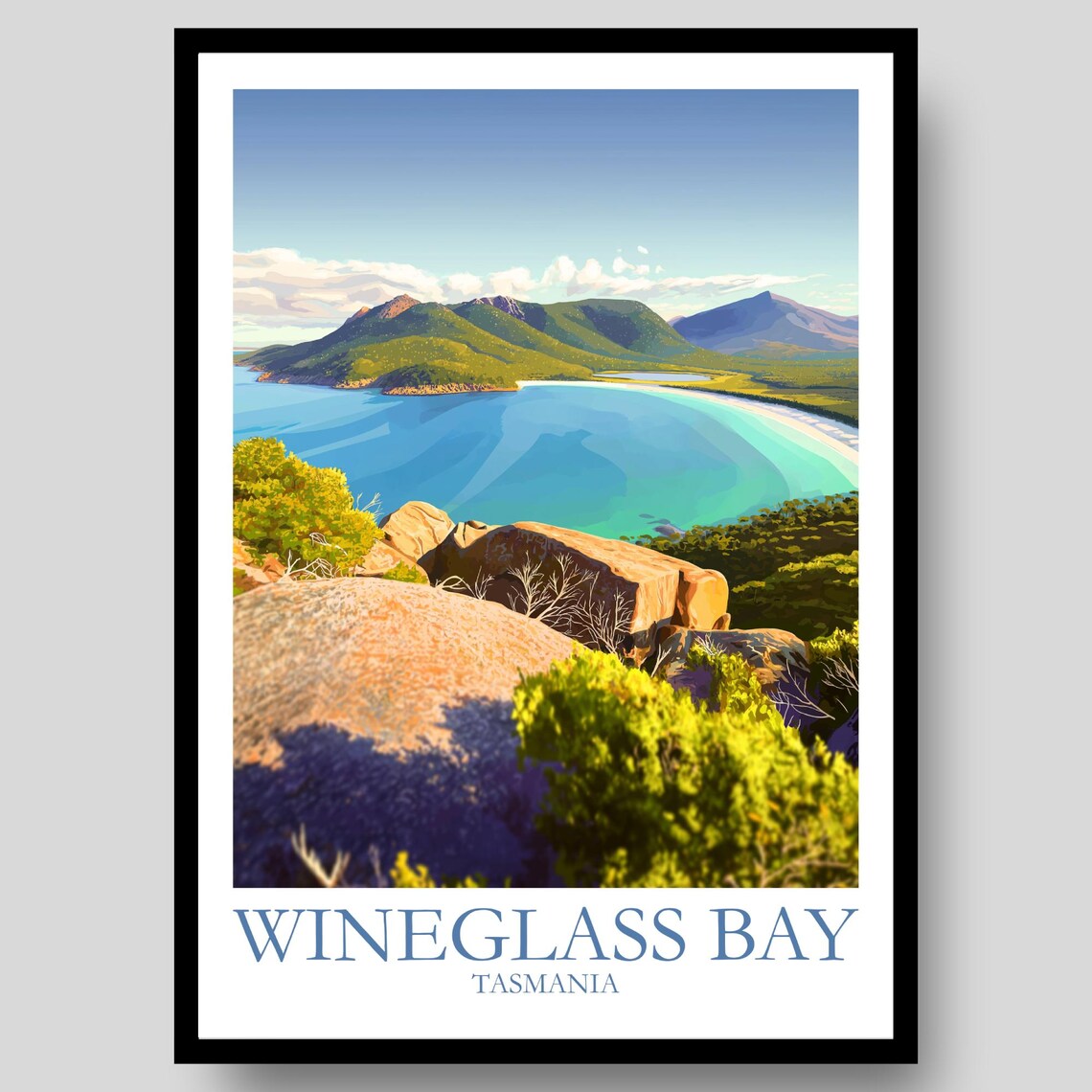 Wineglass Bay Tasmania Freycinet National Park Vista View Poster