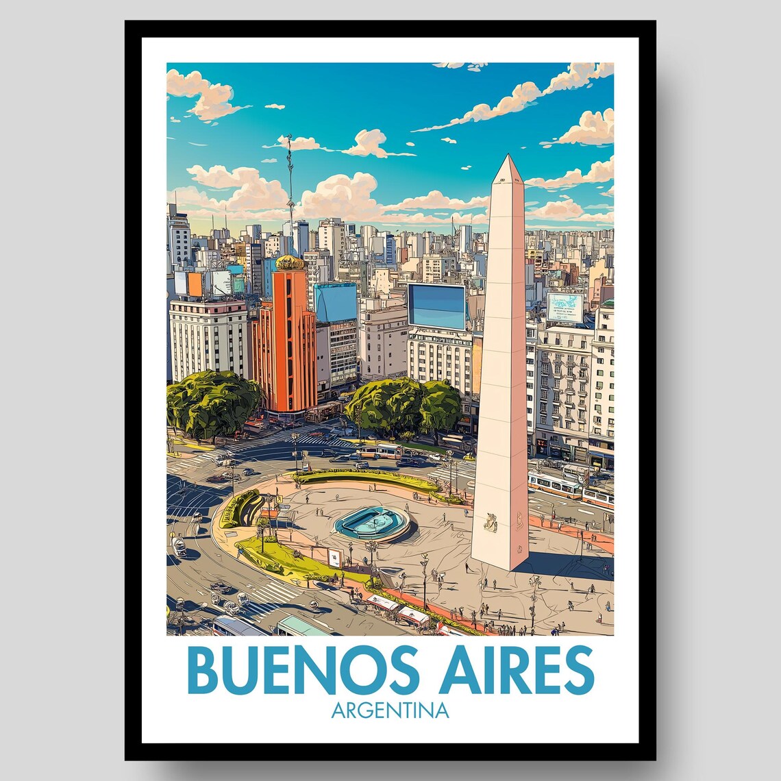 Buenos Aires Poster, Argentina Travel Poster