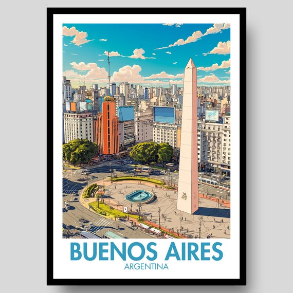 Buenos Aires Poster, Argentina Travel Poster