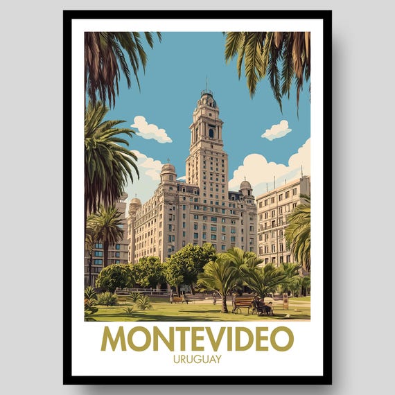 Montevideo Uruguay Travel Poster