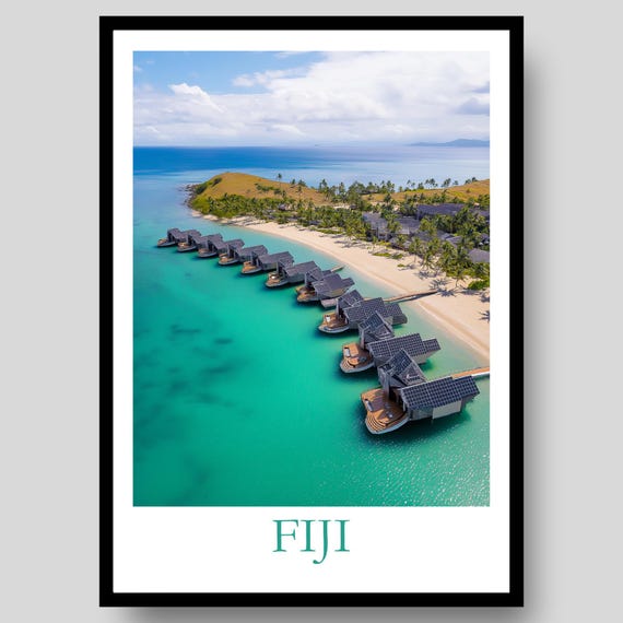 Fiji Poster Wall Art Fijian Travel Print Island
