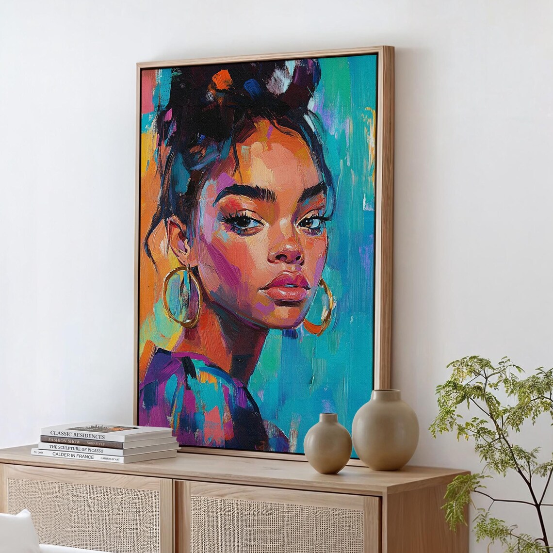 Abstract Portrait Of A Bold Woman, Contemporary Art Print