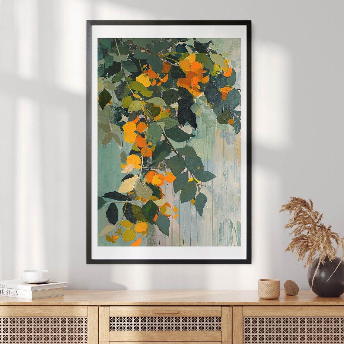 Colourful Botanical Mediterranean Art Print, Boho