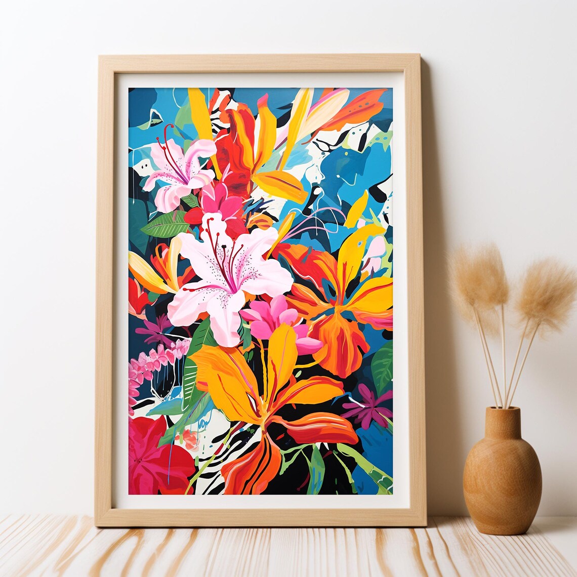 Azalea Dreams Native Flowers, Botanical Art Print