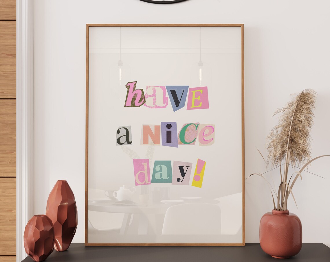 Typography Poster, Preppy Retro Wall Art Print - Image 3