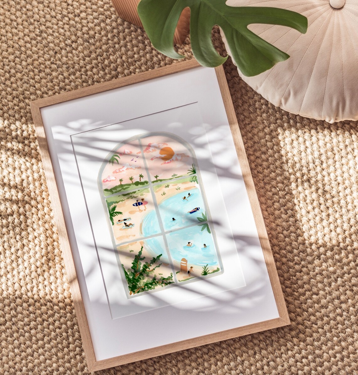 Beach Window Print, Ocean Beach Decor Poster - Image 2