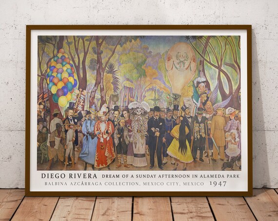 Diego Rivera Dream Of A Sunday Afternoon, Art Print