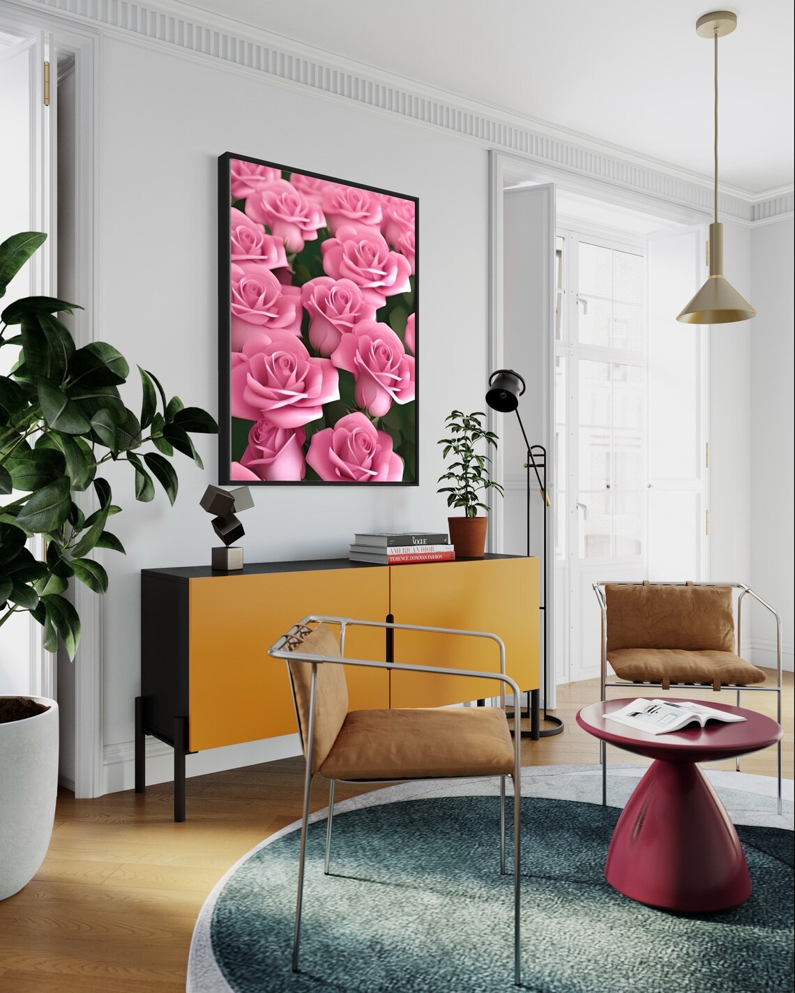 Soft Pink Roses Close Up Photography Art Poster in Romantic Bloom - Image 2