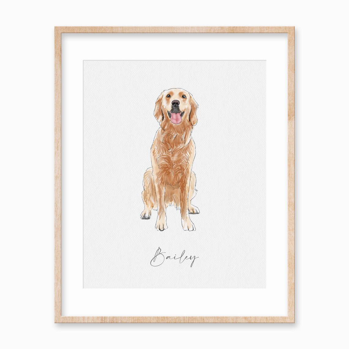 Custom Hand-Painted Dog Portrait, Pet Art Print - Image 2