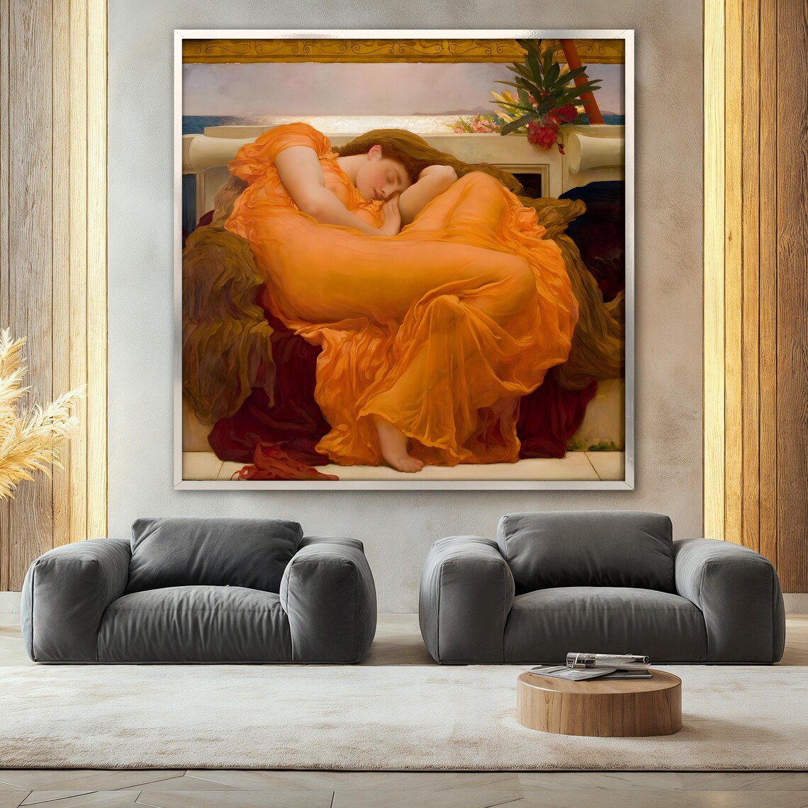 Flaming June Painting, Frederic Leighton Art Print - Image 2