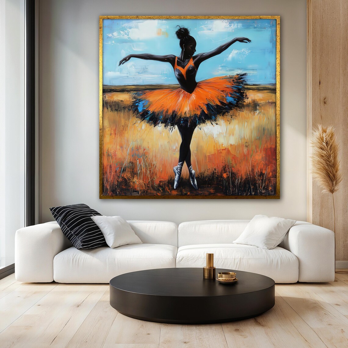Black Ballerina Print, Modern Ballet Decor - Image 3