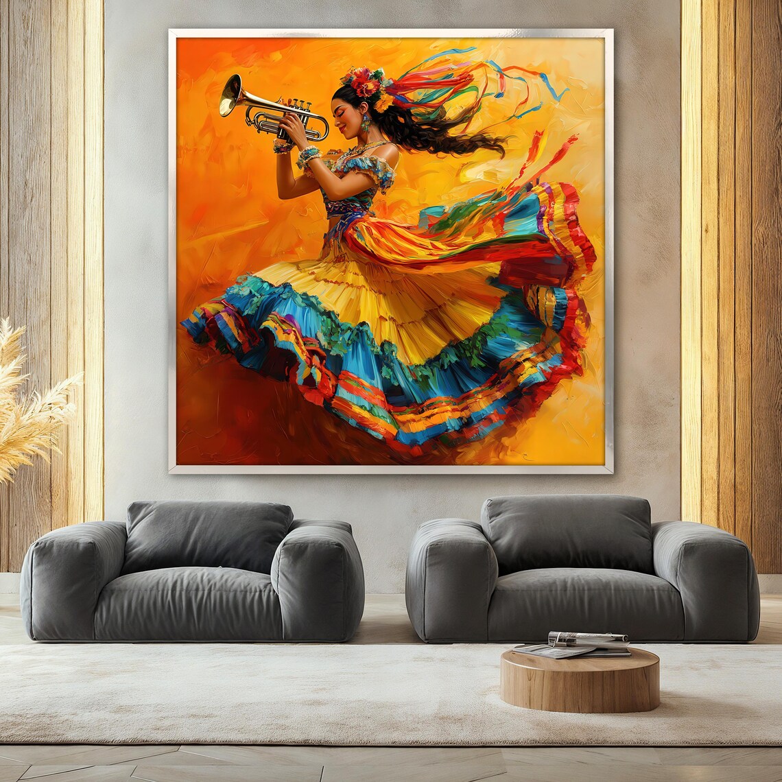 Colorful Latin Woman, Vibrant Music Lovers Gift - Image 2