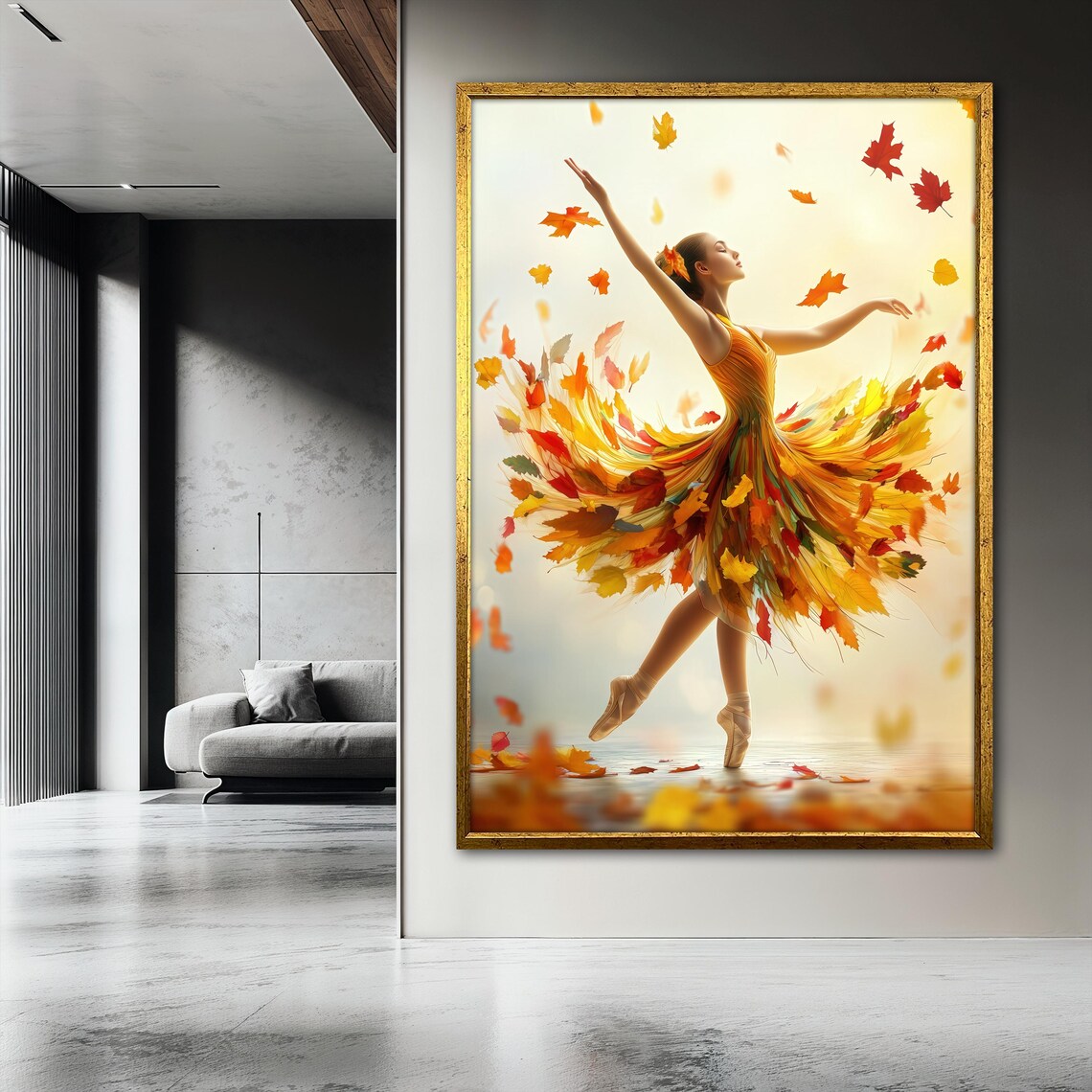 Autumn Ballerina Painting, Seasonal Ballet Decor - Image 3