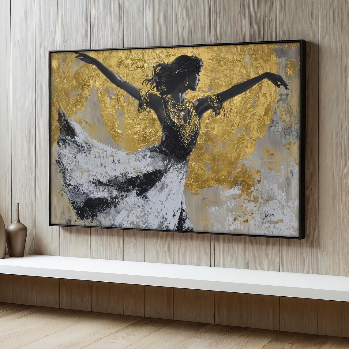 Elegant Dancer Portrait, Modern Wall Art