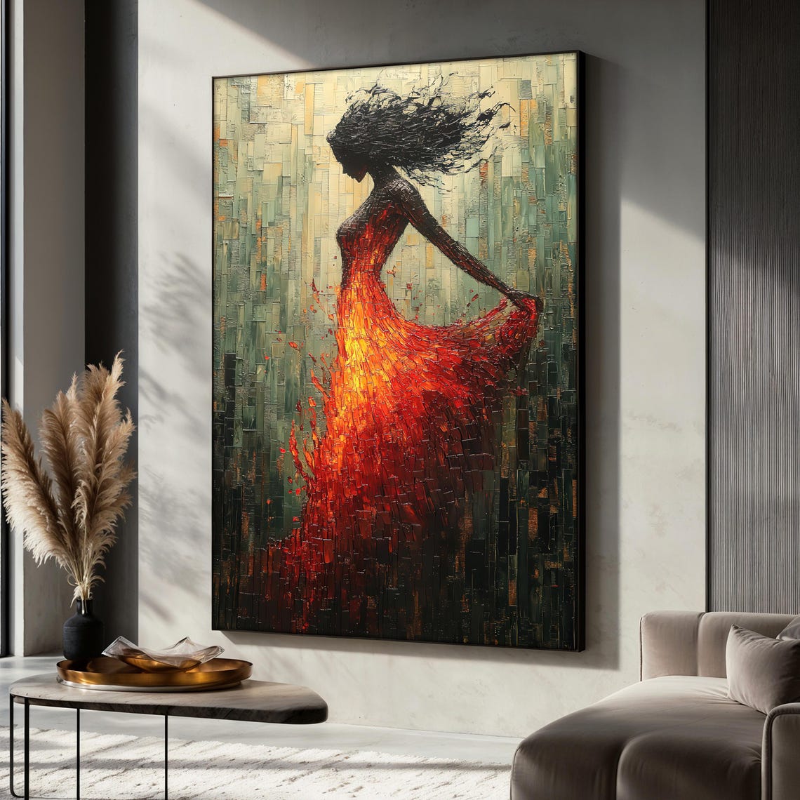 Abstract Woman Painting, Elegant Female Gift Idea