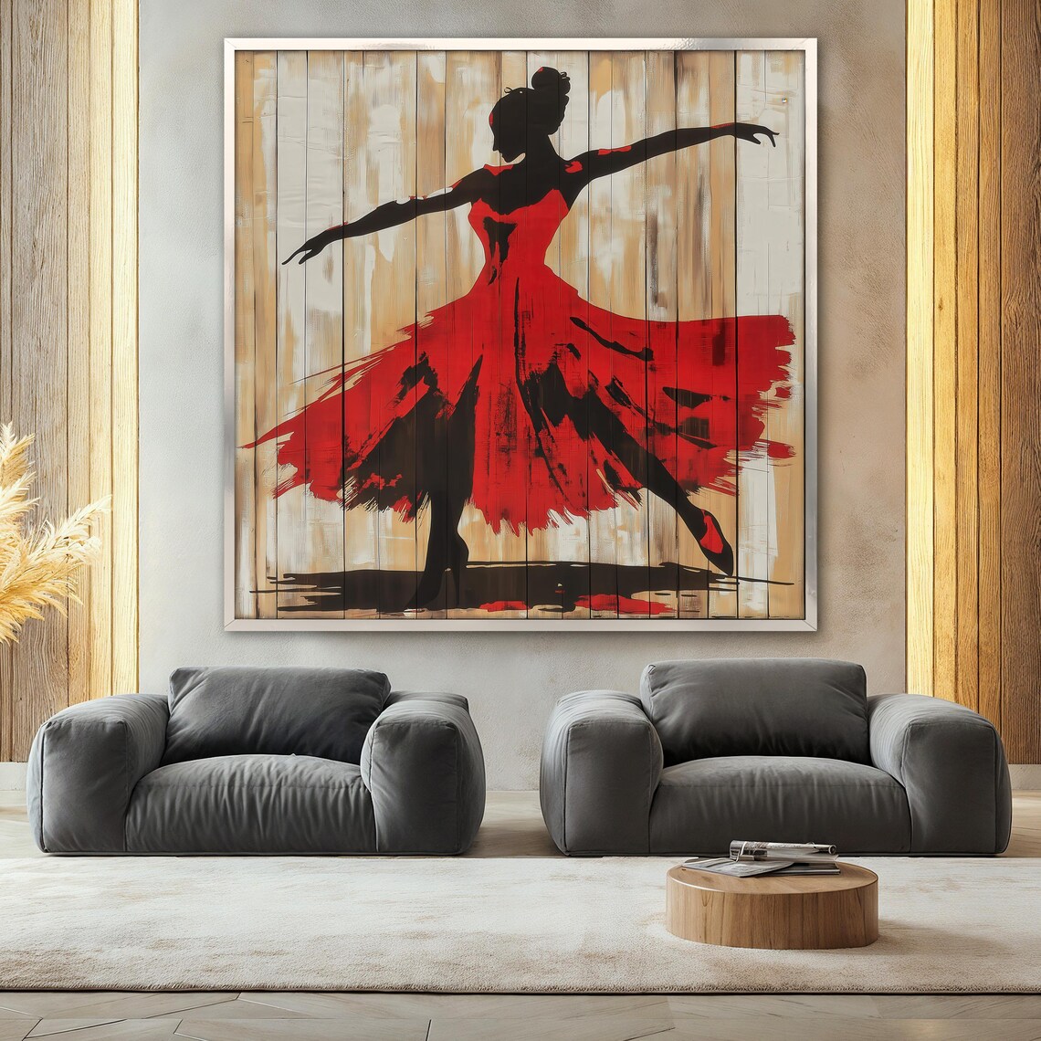 Abstract Ballet Dancer Painting, Modern Dance Decor - Image 2