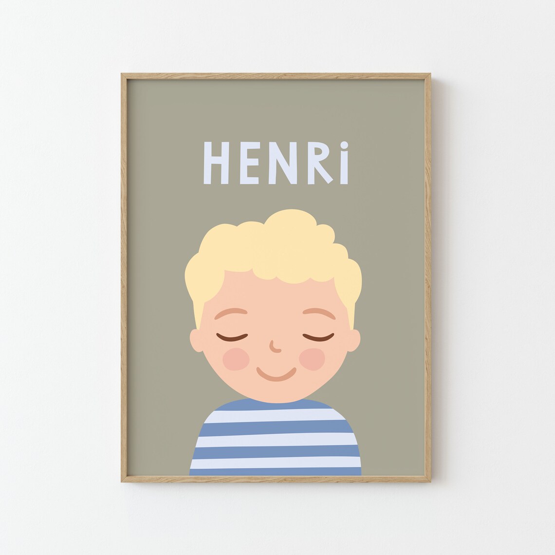 Personalized Boy Portrait Illustration Poster, Kids Decor - Image 3