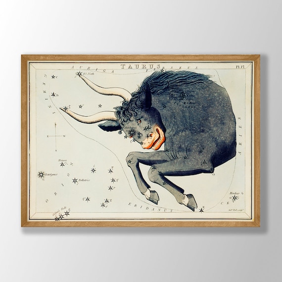 Taurus Zodiac Art Print Astrology Prints Poster Tarot Inspired Gift