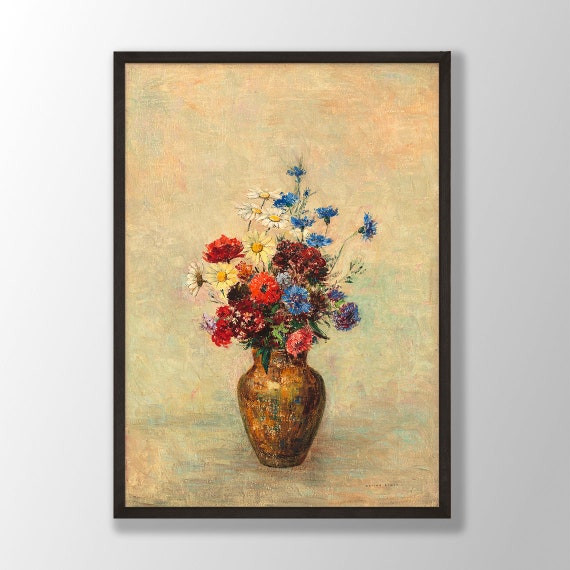Odilon Redon Flowers In A Vase Art Print
