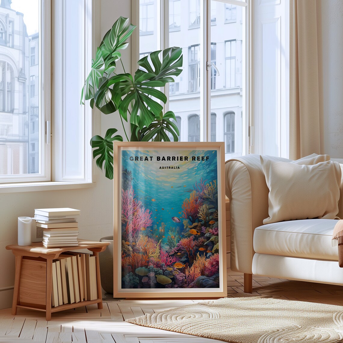 Great Barrier Reef Australia Coral Reef Underwater Travel Poster - Image 2