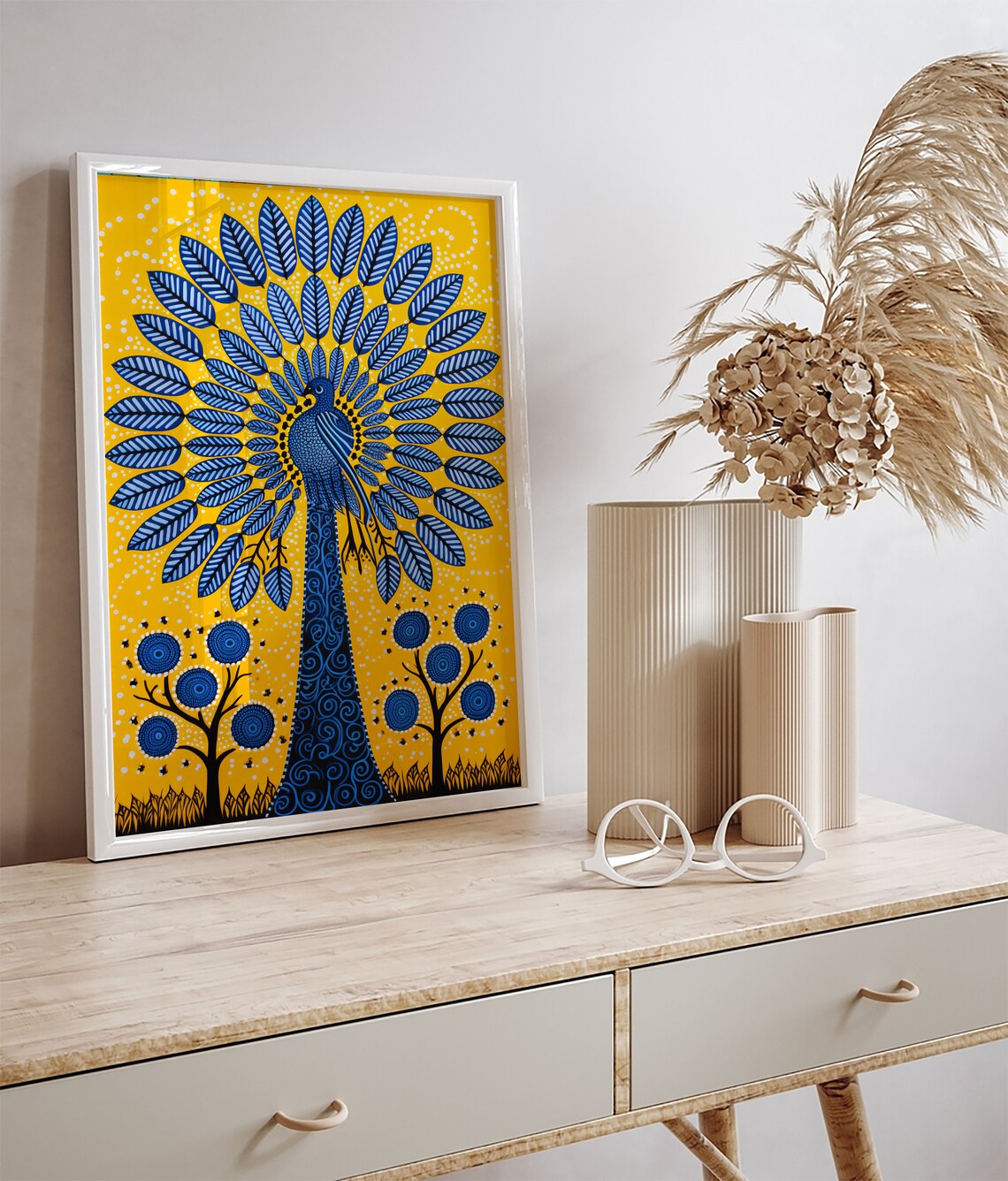 Indian Gond Painting Tribal Folk Art Poster - Image 3