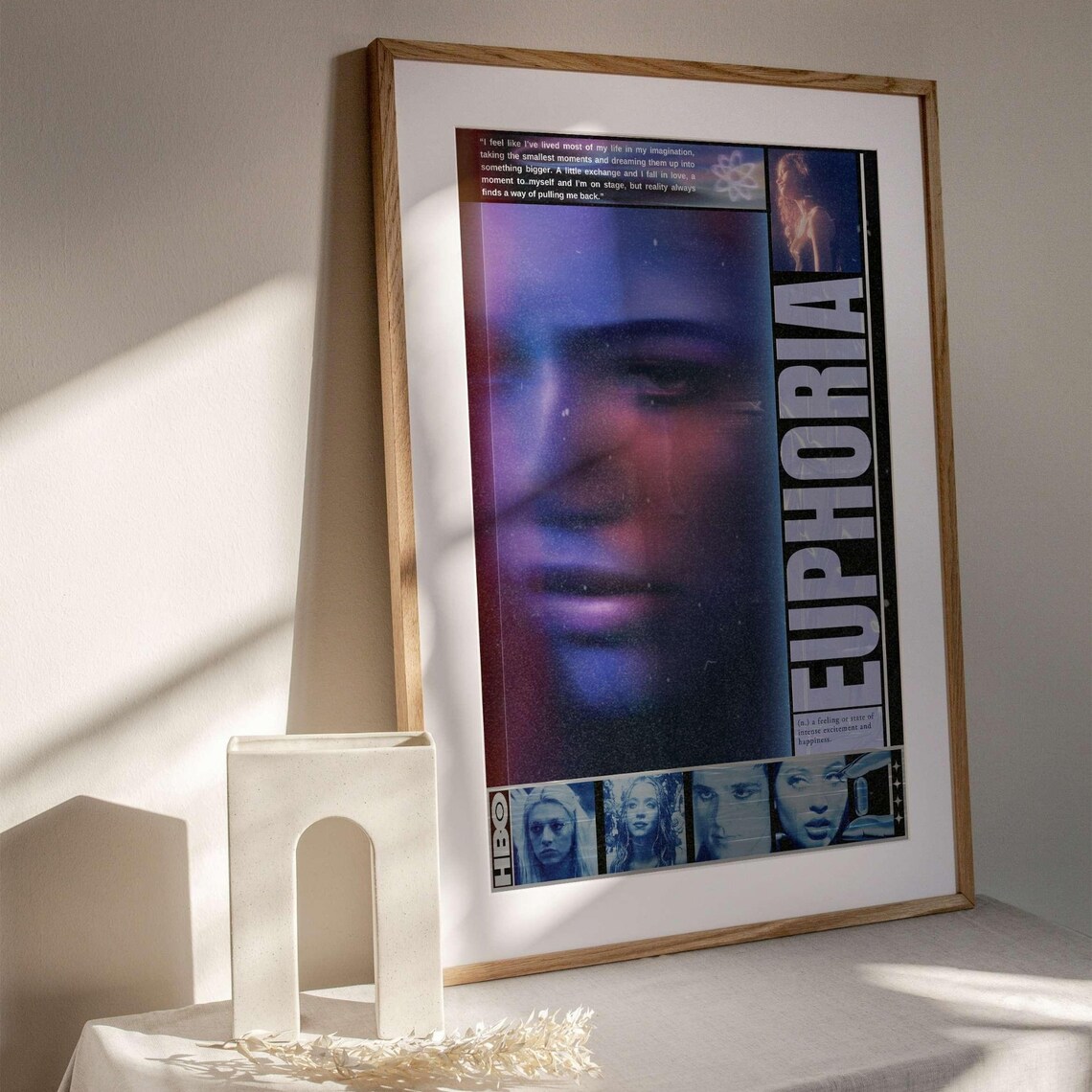 Euphoria HBO Show Zendaya Quote Purple Dreamy Collage Poster - Image 3