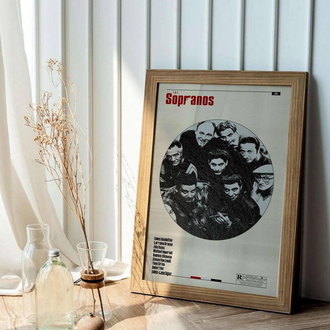 James Gandolfini The Sopranos Vintage Retro Poster - Image 2
