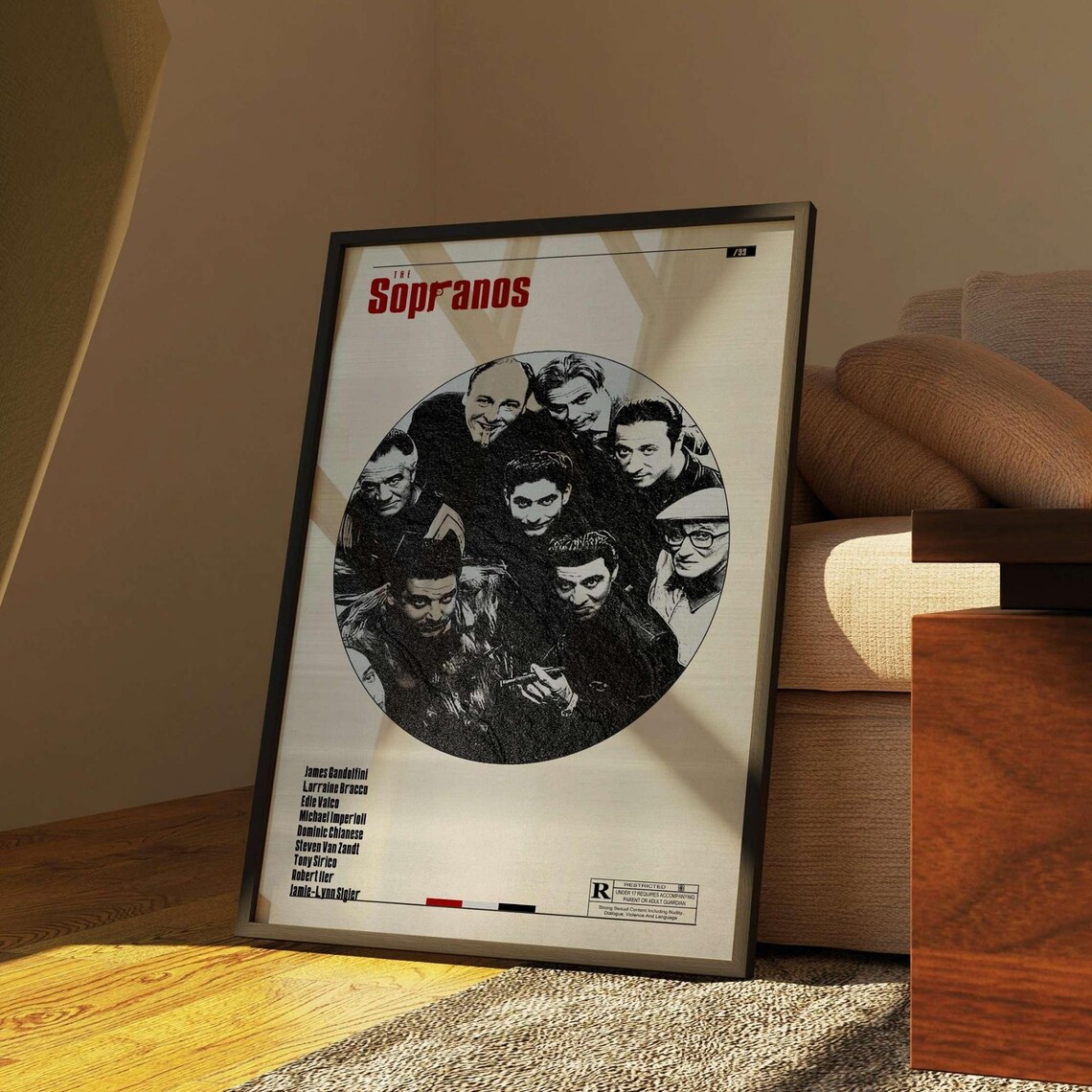 James Gandolfini The Sopranos Vintage Retro Poster - Image 3