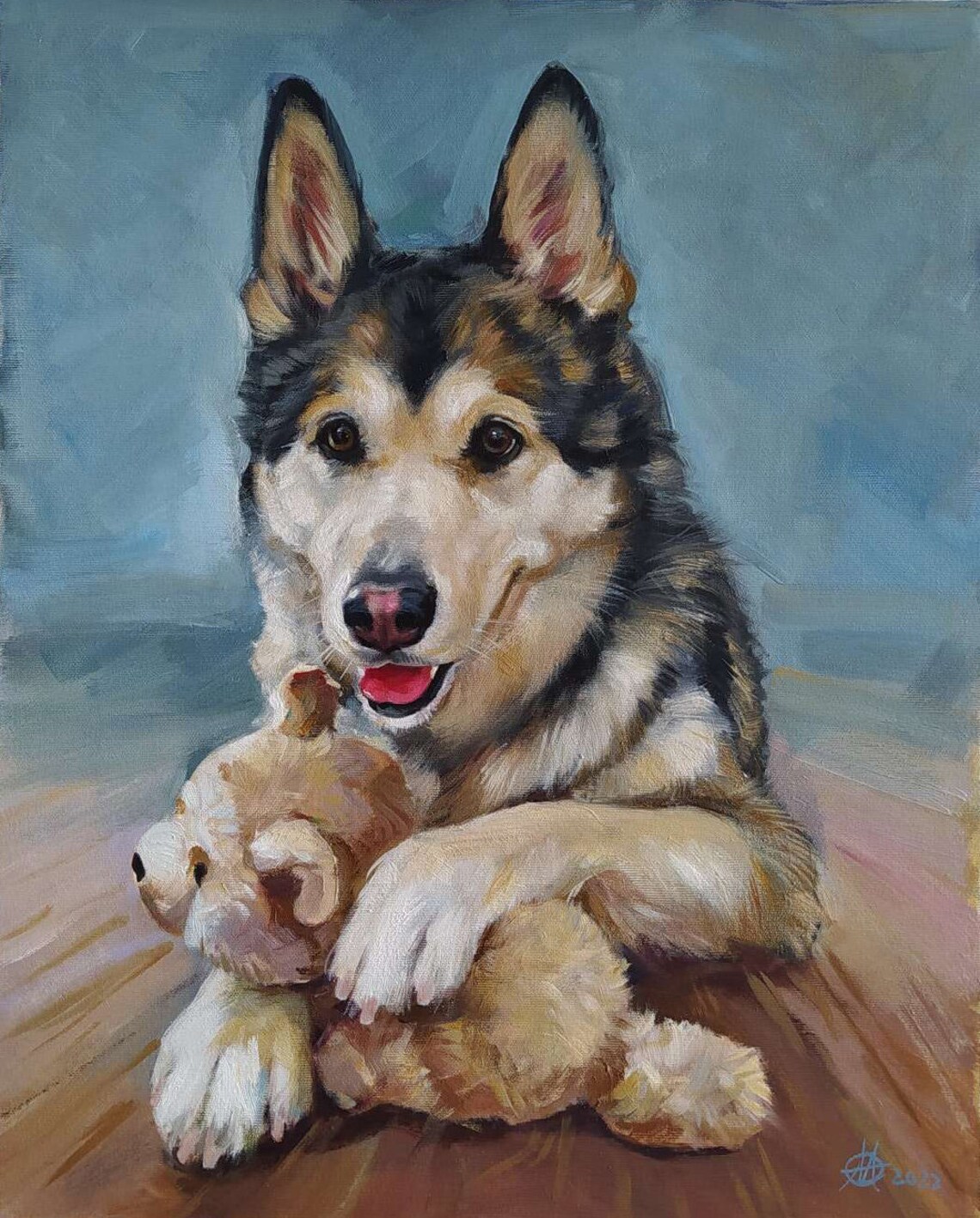 Custom Oil Pet Portrait Painting of Dog, Cat or Horse - Image 3