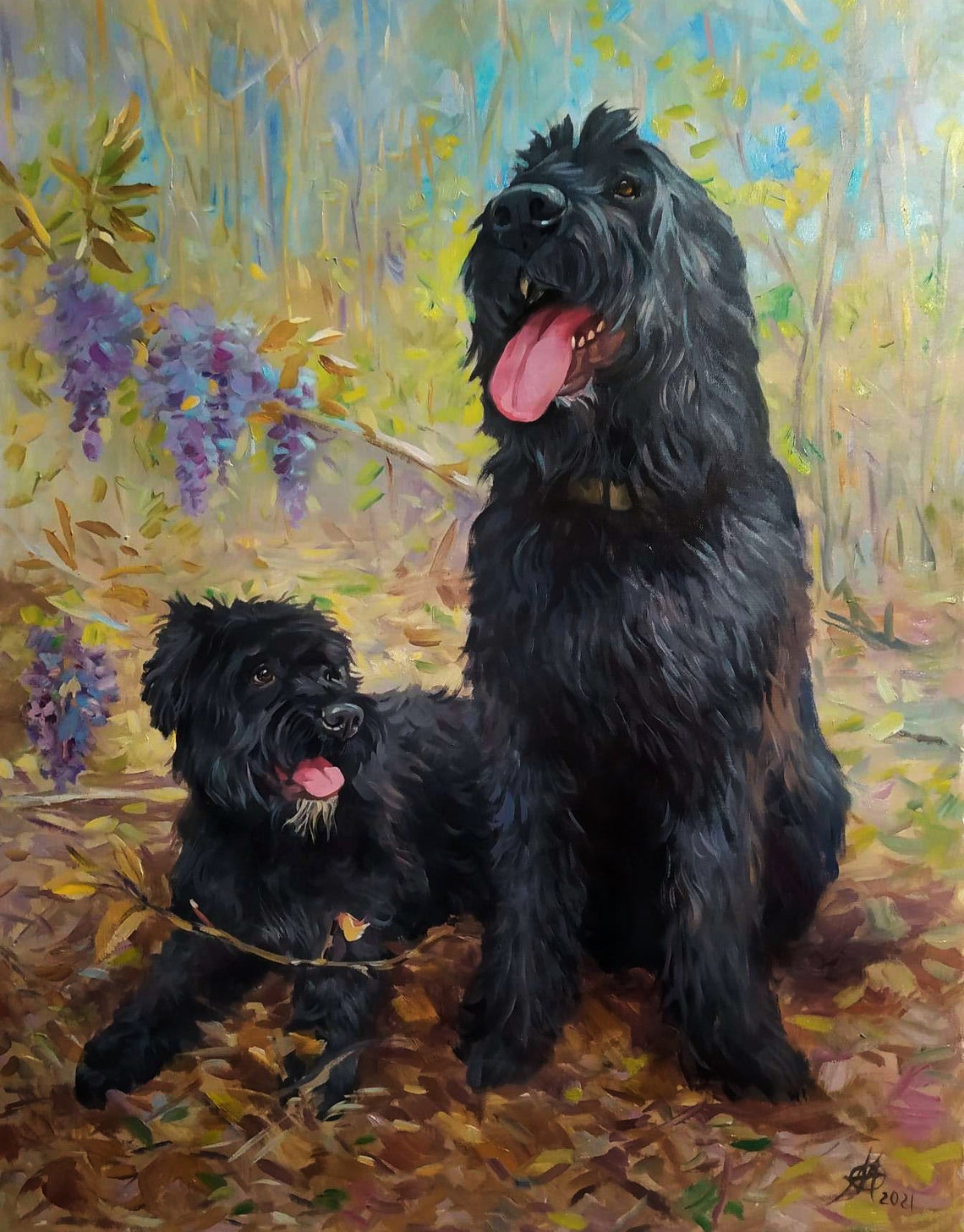 Portrait Of A Dog Portrait Of A Pet Personal Portrait Of A Dog Portrait Oil On Portrait Of A Handmade Pet Portrait As A Gift - Image 3
