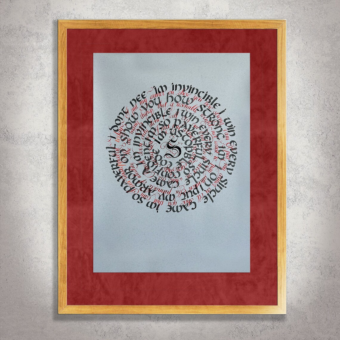 Handcrafted Calligraphy Paintings, European Scripts