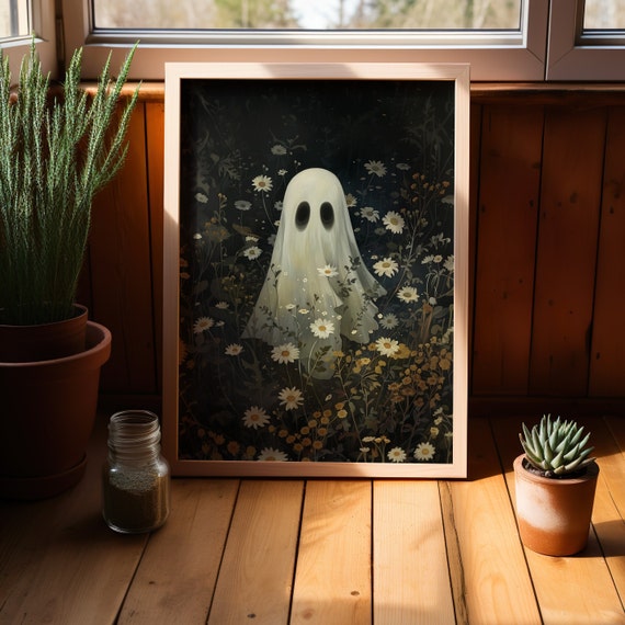 Whimsical With Wildflowers Wall Art Or Canvas Whimsigoth Decor Haunting Dark Academia Floral Spooky Forest Poster
