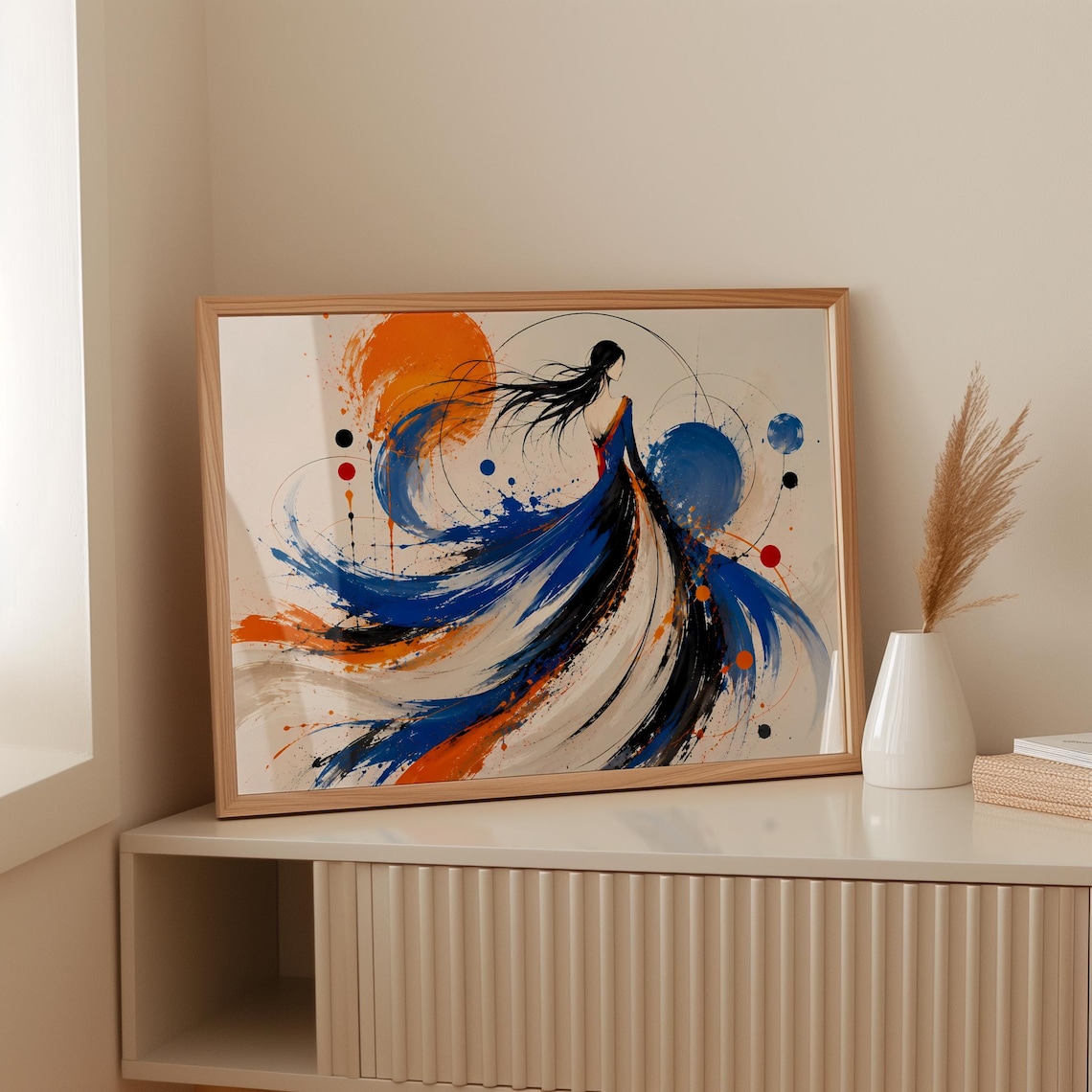 Abstract Woman Poster, Fashion Wall Art Print