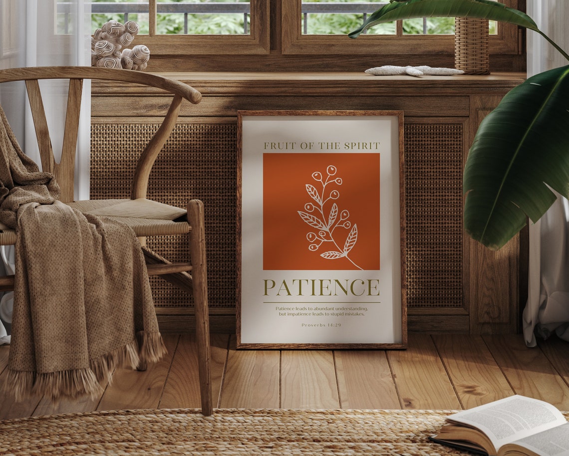 Fruit of the Spirit Patience Proverbs 14:29 Botanical Art Print - Image 5