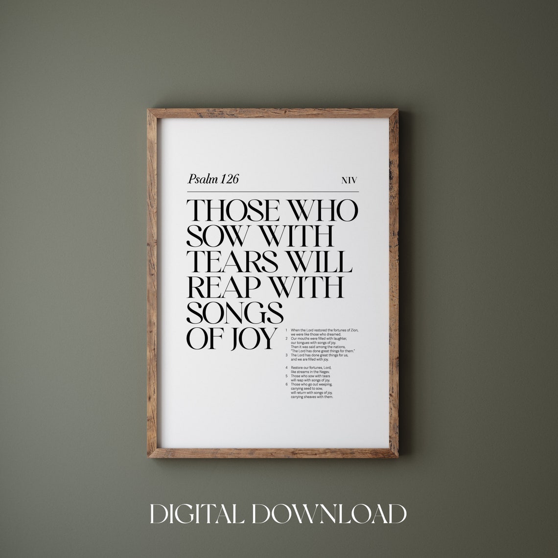 Psalm 126 Those Who Sow With Tears Will Reap With Songs Of Joy Poster - Image 4